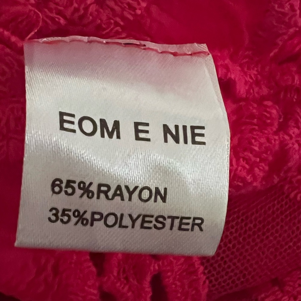 NWT Pink Lace Bathing Suit Swimsuit Cover Up Loose bell sleeves measurements - Picture 16 of 16